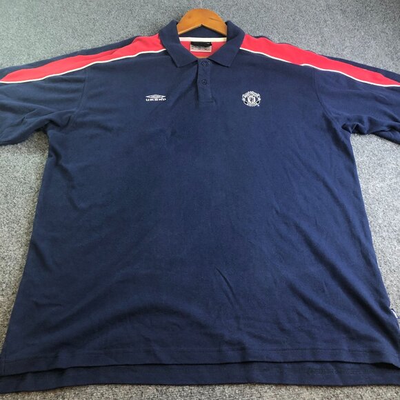 Umbro Other - Umbro Polo Shirt Mens Extra Large Blue 90s Manchester United Soccer Vintage